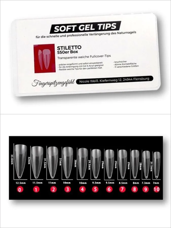 Easy Long-Tips Stiletto-Form