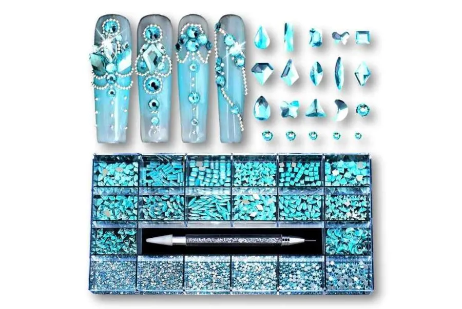 Große Kristallbox-Türkis-Blue