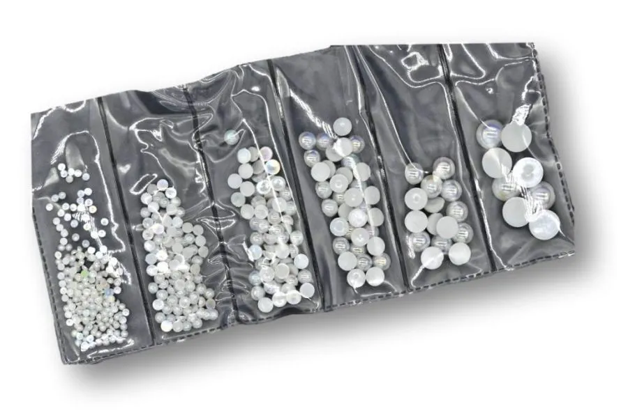 Nailart-Halbperlen "Pearly-White"