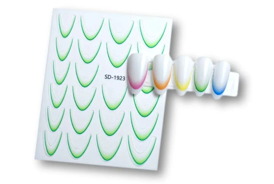 Ombre/French-Sticker - Grün