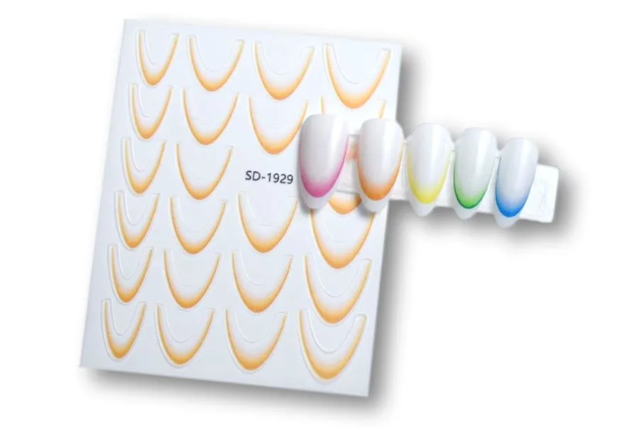 Ombre/French-Sticker - Peach