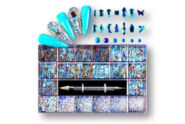 Große Kristallbox-Light Blue