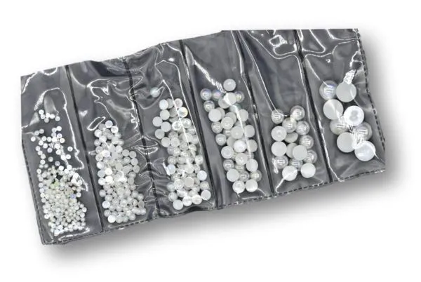 Nailart-Halbperlen "Pearly-White"