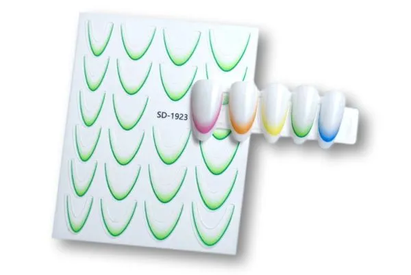 Ombre/French-Sticker - Grün