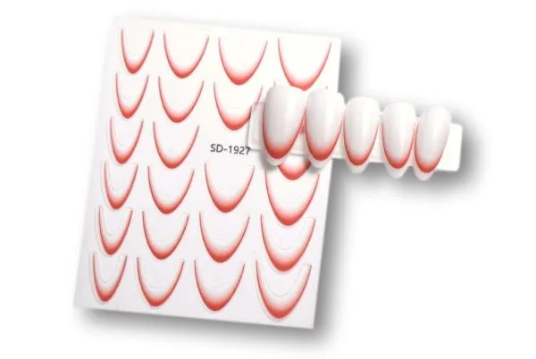 Ombre/French-Sticker - Orange-Rot