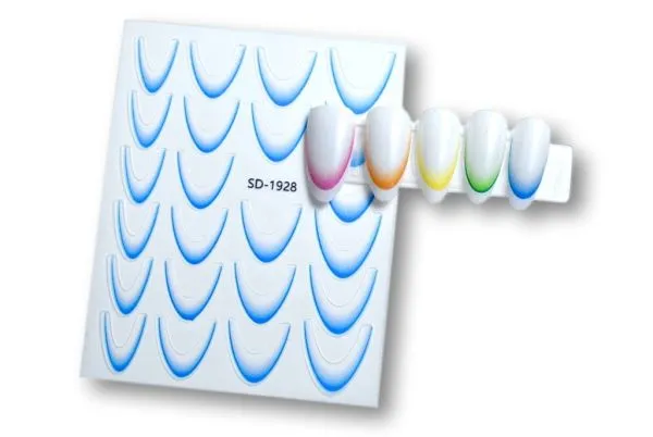 Ombre/French-Sticker - Blau