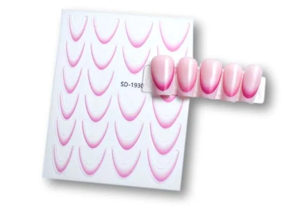 Ombre/French-Sticker - Pink