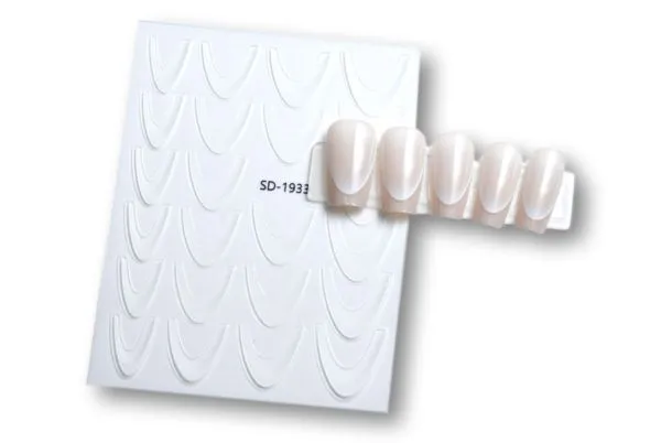 Ombre/French-Sticker - Weiß