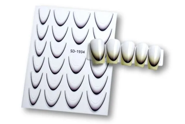 Ombre/French-Sticker - Schwarz