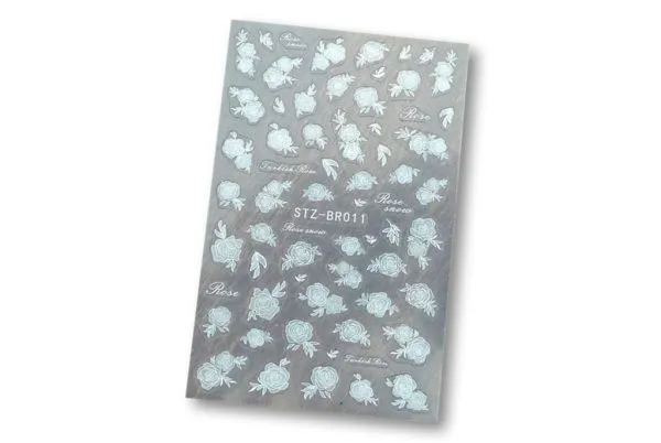 Sticker-White Rose - 011